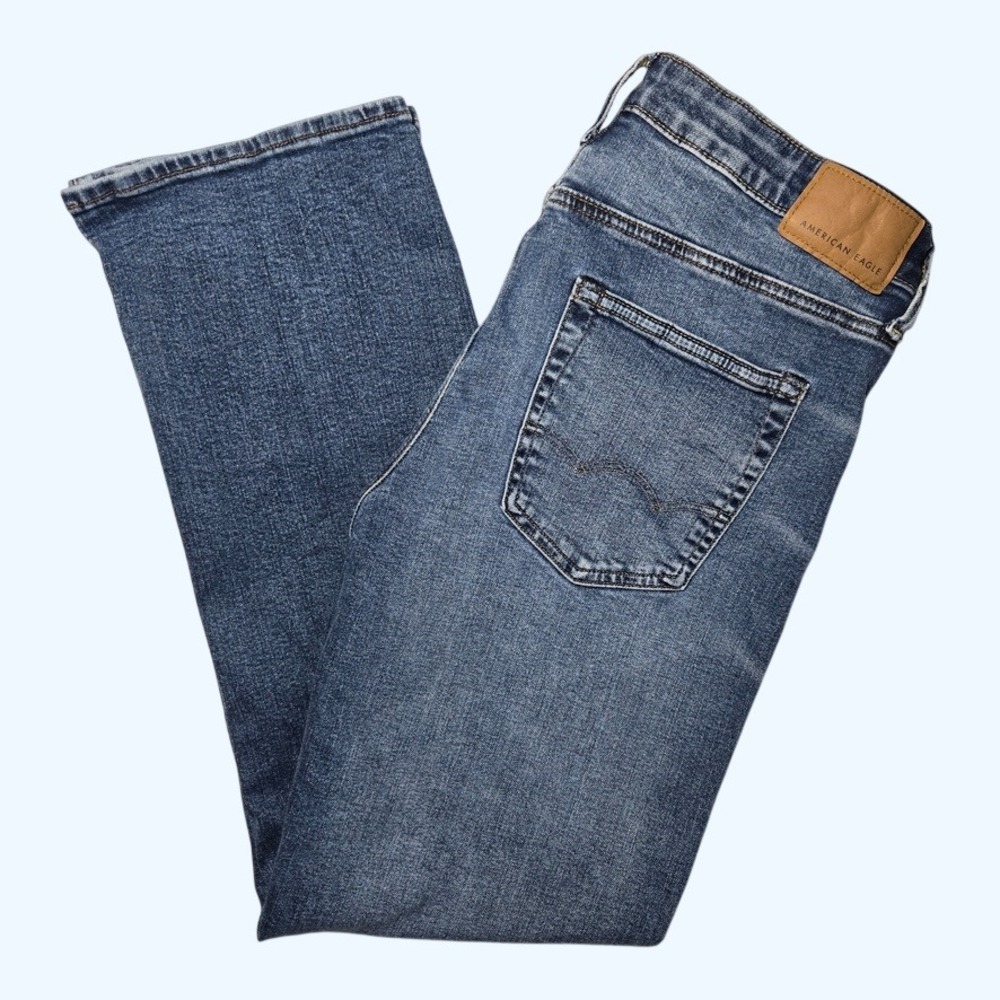 American Eagle Original Bootcut Airflex+ Jeans Mens 33x32 (Fits 33x30) Denim